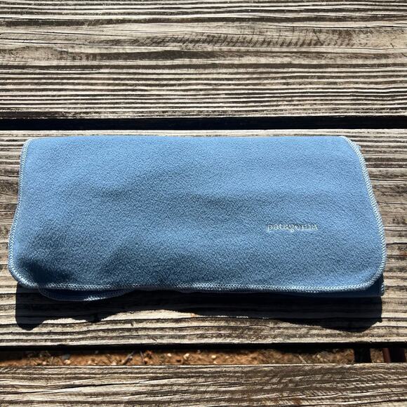 Vintage Y2K Patagonia Sky Blue Fleece Scarf | Synchilla Soft Winter Outdoor Gear - Picture 4 of 5